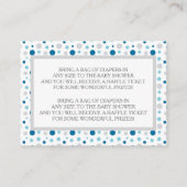 おむつラッフルレジストリゾウ双子ベビーシャワー エンクロージャーカード (裏面)