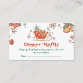 おむつラッフルレトロクリスマスベビーシャワーパーティー エンクロージャーカード (正面)