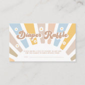 おむつラッフルレトログルービピンクベビーシャワー エンクロージャーカード (正面)