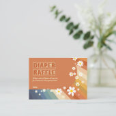 おむつラッフルレトロレインボーヒッピーデイジー エンクロージャーカード (スタンド正面)