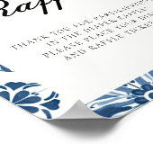 おむつラッフルレモンポジターノベビーシャワーサイン ポスター (角)