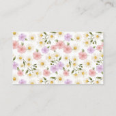 おむつラッフルワイルドフラワーゲージーベビーシャワー エンクロージャーカード (裏面)