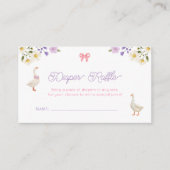 おむつラッフルワイルドフラワーゲージーベビーシャワー エンクロージャーカード (正面)
