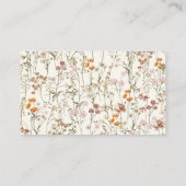 おむつラッフルワイルドフラワーテラコッタベビーシャワー エンクロージャーカード (裏面)