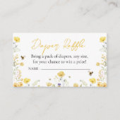 おむつラッフルワイルドフラワーフローラハニービー エンクロージャーカード (正面)