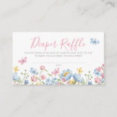 おむつラッフルワイルドフラワーベビーシャワー エンクロージャーカード (正面)