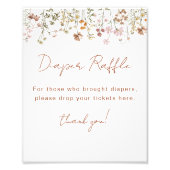 おむつラッフルワイルドフラワーボホベビーシャワー フォトプリント            (正面)