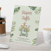 おむつラッフルワイルドワンサファリベイビーシャワー 台座サイン (インサイチュ)