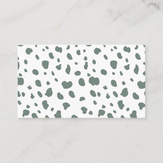 おむつラッフルワイルドワン動物園の動物ベビーシャワー エンクロージャーカード (裏面)