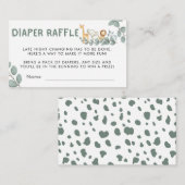 おむつラッフルワイルドワン動物園の動物ベビーシャワー エンクロージャーカード (正面/裏面)