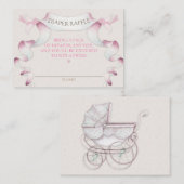 おむつラッフルヴィンテージキャリッジアイボリーピンクジンガム エンクロージャーカード (正面/裏面)