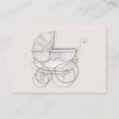 おむつラッフルヴィンテージキャリッジアイボリーベージュギンガム エンクロージャーカード (裏面)