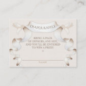 おむつラッフルヴィンテージキャリッジアイボリーベージュギンガム エンクロージャーカード (正面)