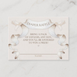 おむつラッフルヴィンテージキャリッジアイボリーベージュギンガム エンクロージャーカード