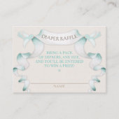おむつラッフルヴィンテージキャリッジアイボリーミントジンガム エンクロージャーカード (正面)
