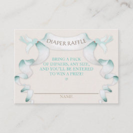 おむつラッフルヴィンテージキャリッジアイボリーミントジンガム エンクロージャーカード