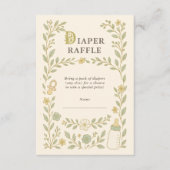 おむつラッフルヴィンテージストーリーブックガールベビーシャワー エンクロージャーカード (正面)
