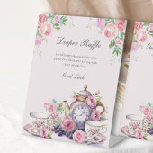 おむつラッフルヴィンテージフローラティーパーティーベビーシャワー 台座サイン