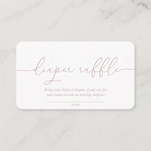 おむつラッフル両面ベビーシャワー囲い車 エンクロージャーカード (正面)