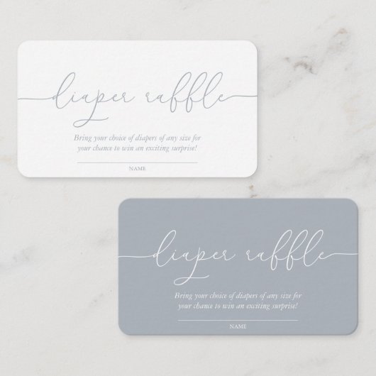 おむつラッフル両面ベビーシャワー エンクロージャーカード (正面/裏面)