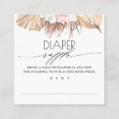 おむつラッフル乾燥パームベビーシャワー スクエア名刺 (正面)