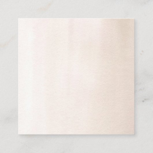 おむつラッフル乾燥熱帯草ベビーシャワー スクエア名刺 (裏面)