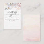 おむつラッフル乾燥熱帯草ベビーシャワー 名刺 (正面/裏面)