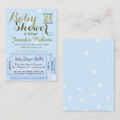 おむつラッフル付きベビーシャワーチケット エンクロージャーカード (正面/裏面)