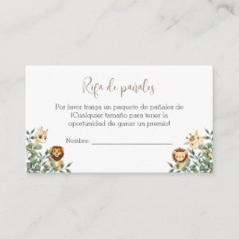 おむつラッフル付き赤ちゃんシャワーベビーカード エンクロージャーカード