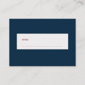 おむつラッフル冬の海軍の赤ちゃんシャワー挿入カード エンクロージャーカード (裏面)