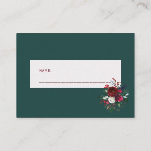 おむつラッフル冬の牡丹の赤ちゃんシャワーインサートカード エンクロージャーカード (裏面)