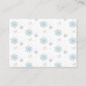 おむつラッフル冬ウッドランドボーイ赤ちゃんシャワー エンクロージャーカード (裏面)