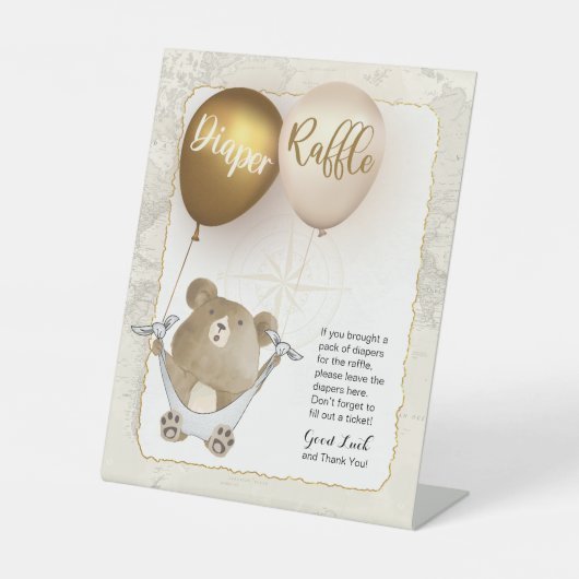 おむつラッフル卓上看板 台座サイン (正面)