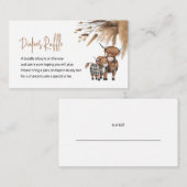 おむつラッフル囲いカード素朴牛テーマ エンクロージャーカード (正面/裏面)