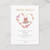 おむつラッフル女性のカーボーイベビーシャワー エンクロージャーカード (正面)