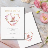 おむつラッフル女性のカーボーイベビーシャワー エンクロージャーカード