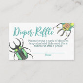 おむつラッフル小さな愛のバグ赤ちゃんシャワー エンクロージャーカード (正面)