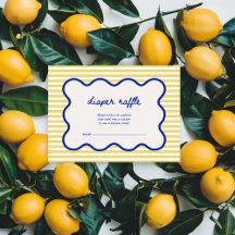 おむつラッフル手描きブルー&イエローイタリアン