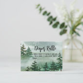 おむつラッフル水彩カラーフォレストベビーシャワー エンクロージャーカード (スタンド正面)