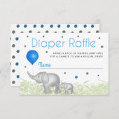 おむつラッフル水彩象エンクロージャカード エンクロージャーカード (正面/裏面)