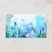 おむつラッフル海馬ブルーボーイベビーシャワー エンクロージャーカード (裏面)