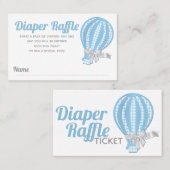 おむつラッフル熱エアバルーン赤ちゃんシャワー 名刺 (正面/裏面)
