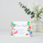 おむつラッフル熱帯ベビーシャワーインサートカード エンクロージャーカード (スタンド正面)