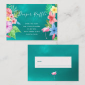 おむつラッフル熱帯ベビーシャワーインサートカード エンクロージャーカード (正面/裏面)