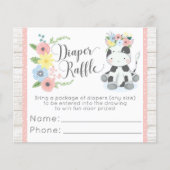 おむつラッフル牛ベビーシャワーゲーム入場カード チラシ (正面)