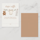 おむつラッフル物干し用ベビーシャワー エンクロージャーカード (正面/裏面)