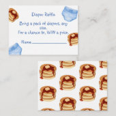 おむつラッフル男の赤ちゃんシャワー エンクロージャーカード (正面/裏面)