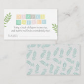 おむつラッフル男女兼用お洒落赤ちゃんシャワー エンクロージャーカード (正面/裏面)