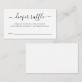 おむつラッフル男女兼用シンプル赤ちゃんシャワー エンクロージャーカード (正面/裏面)