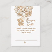 おむつラッフル男女兼用ベビーシャワー エンクロージャーカード (正面)